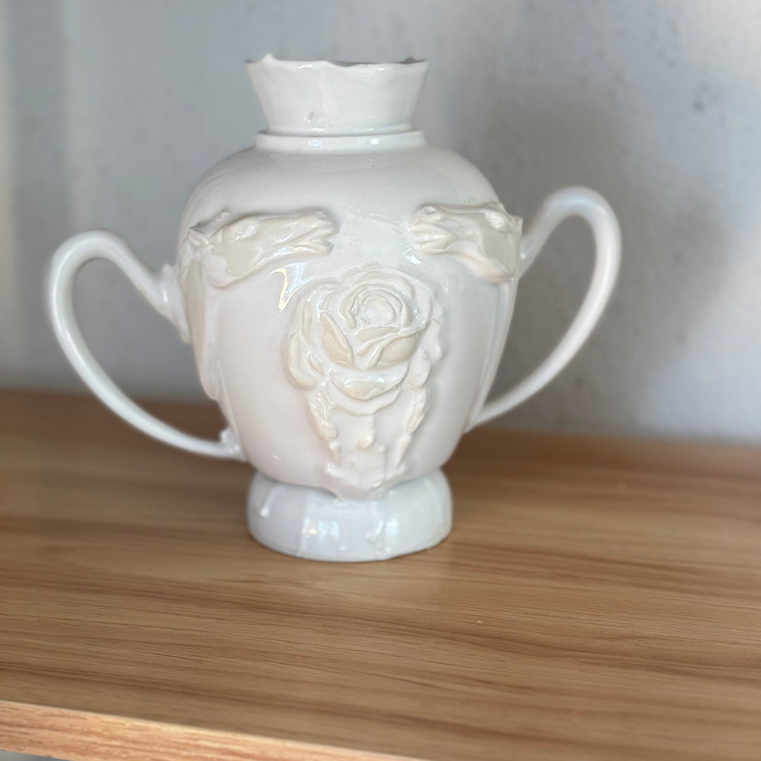 Porcelain Horse Vessel