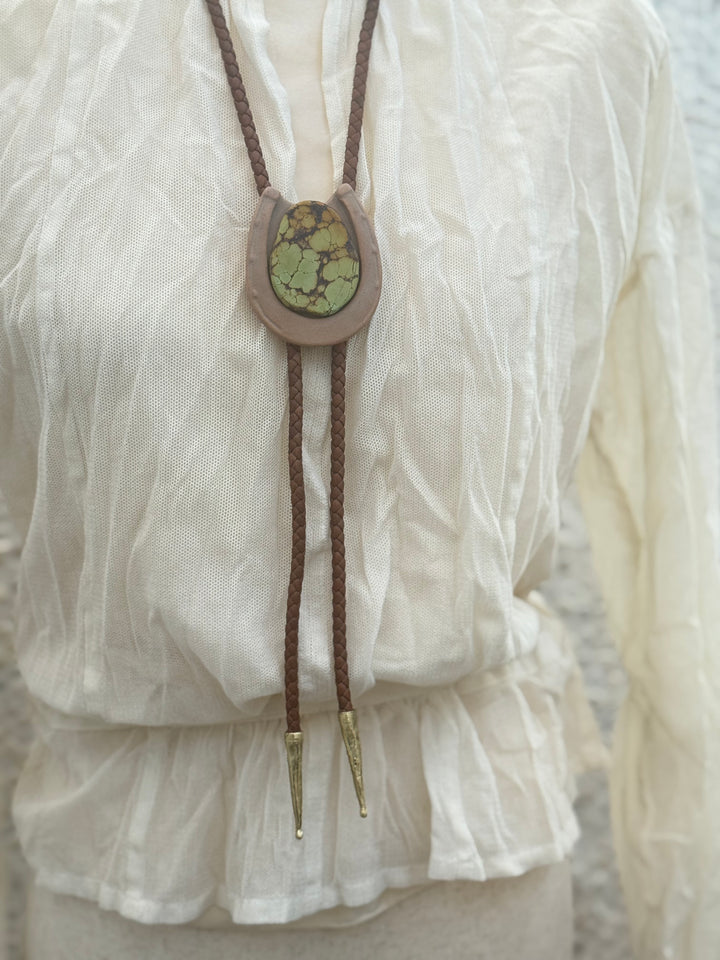 Turquoise Clay Bolo