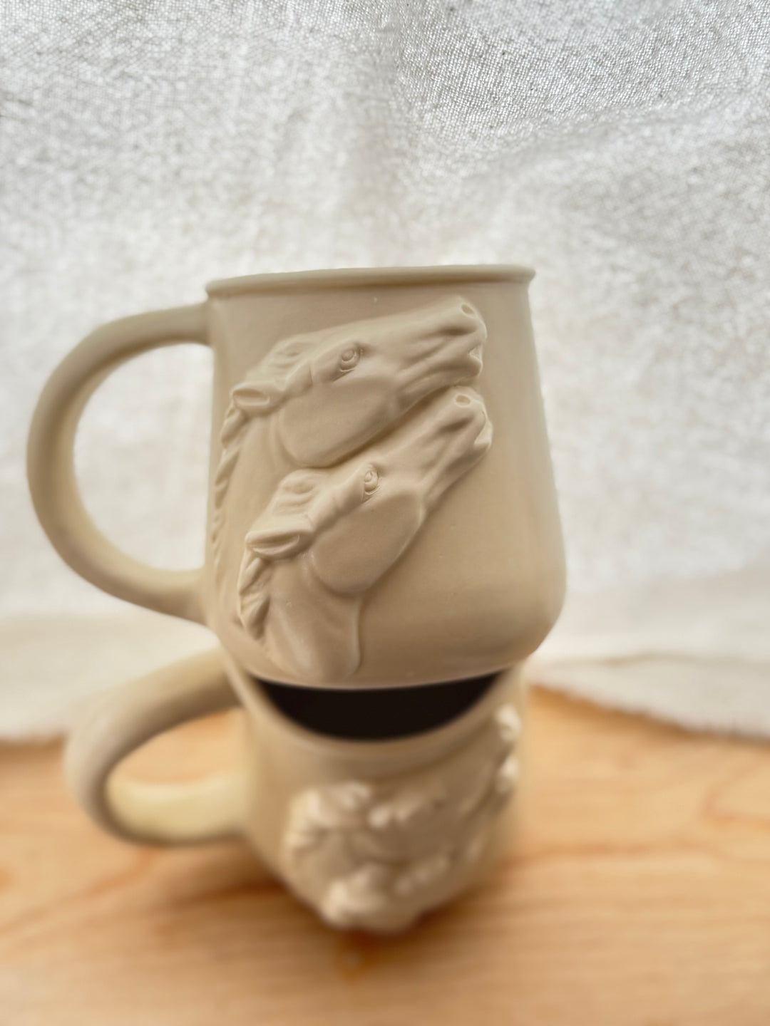 Porcelain Two Horse Mug