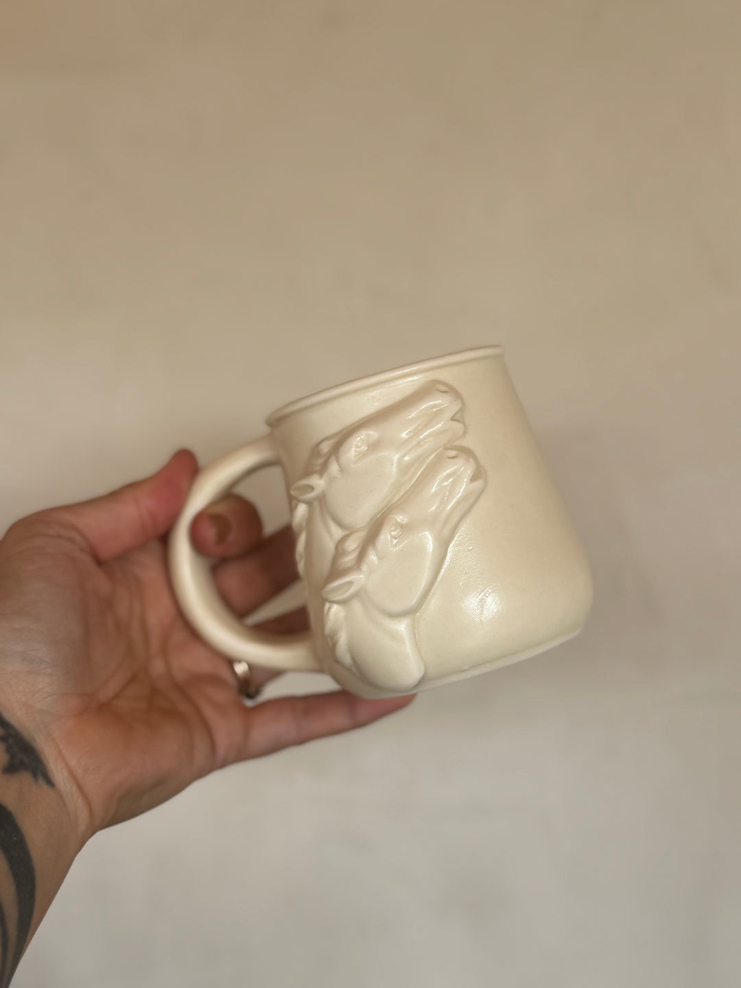 Porcelain Two Horse Mug