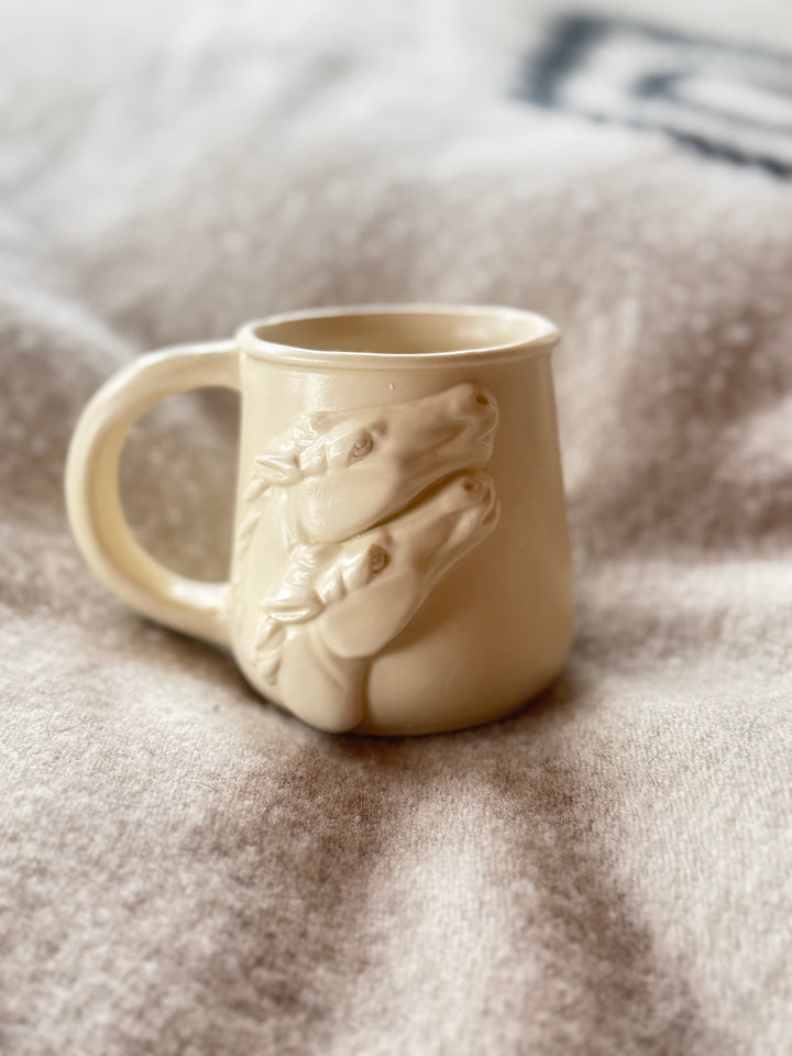 Porcelain Two Horse Mug