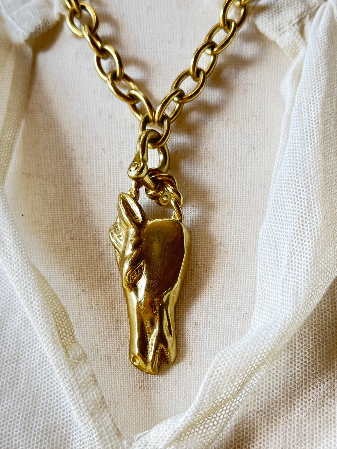 Bronze Horse Head Necklace