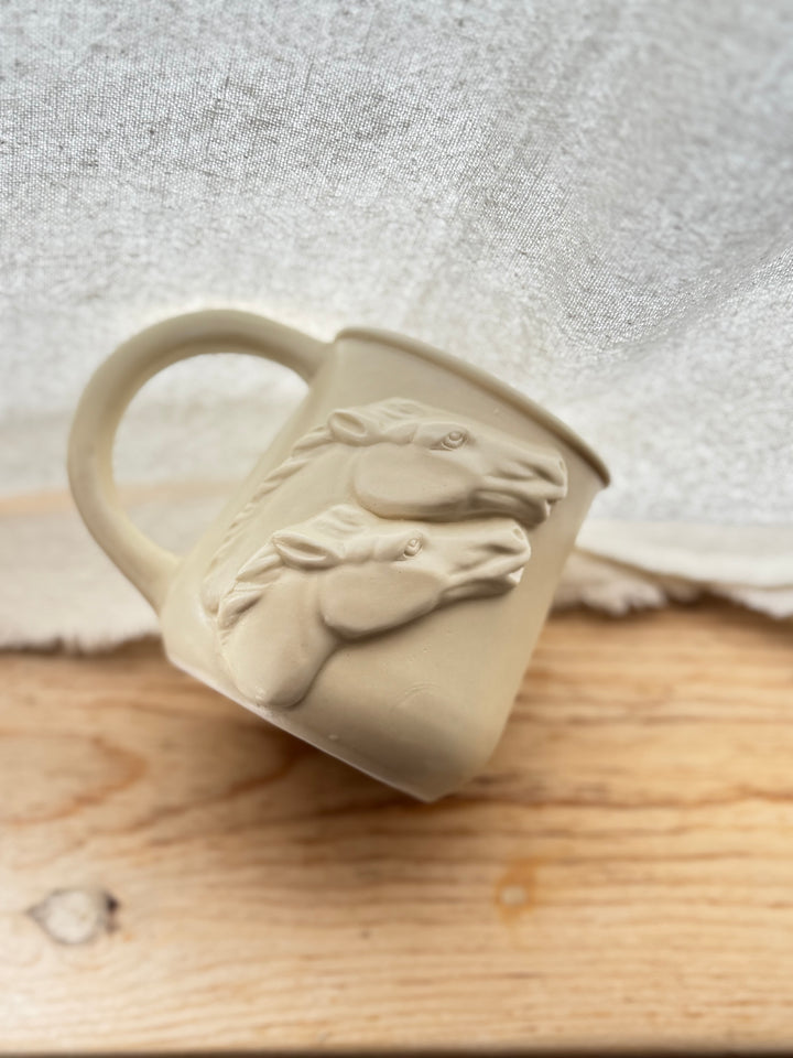 Porcelain Two Horse Mug