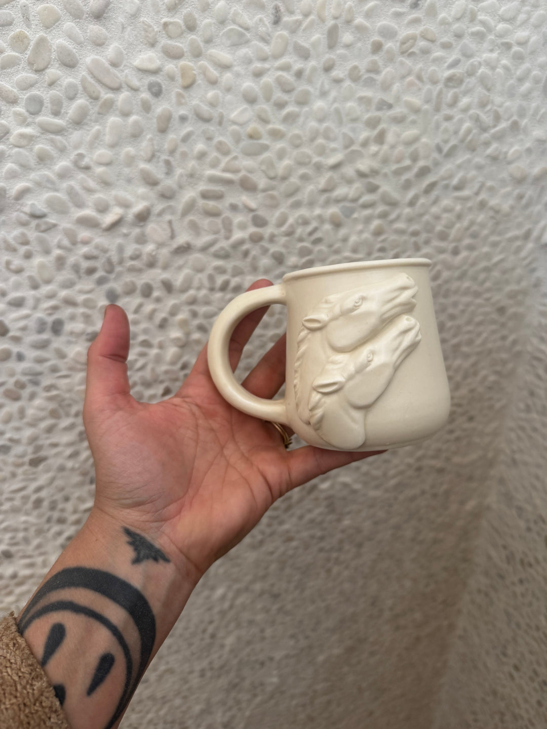 Porcelain Two Horse Mug