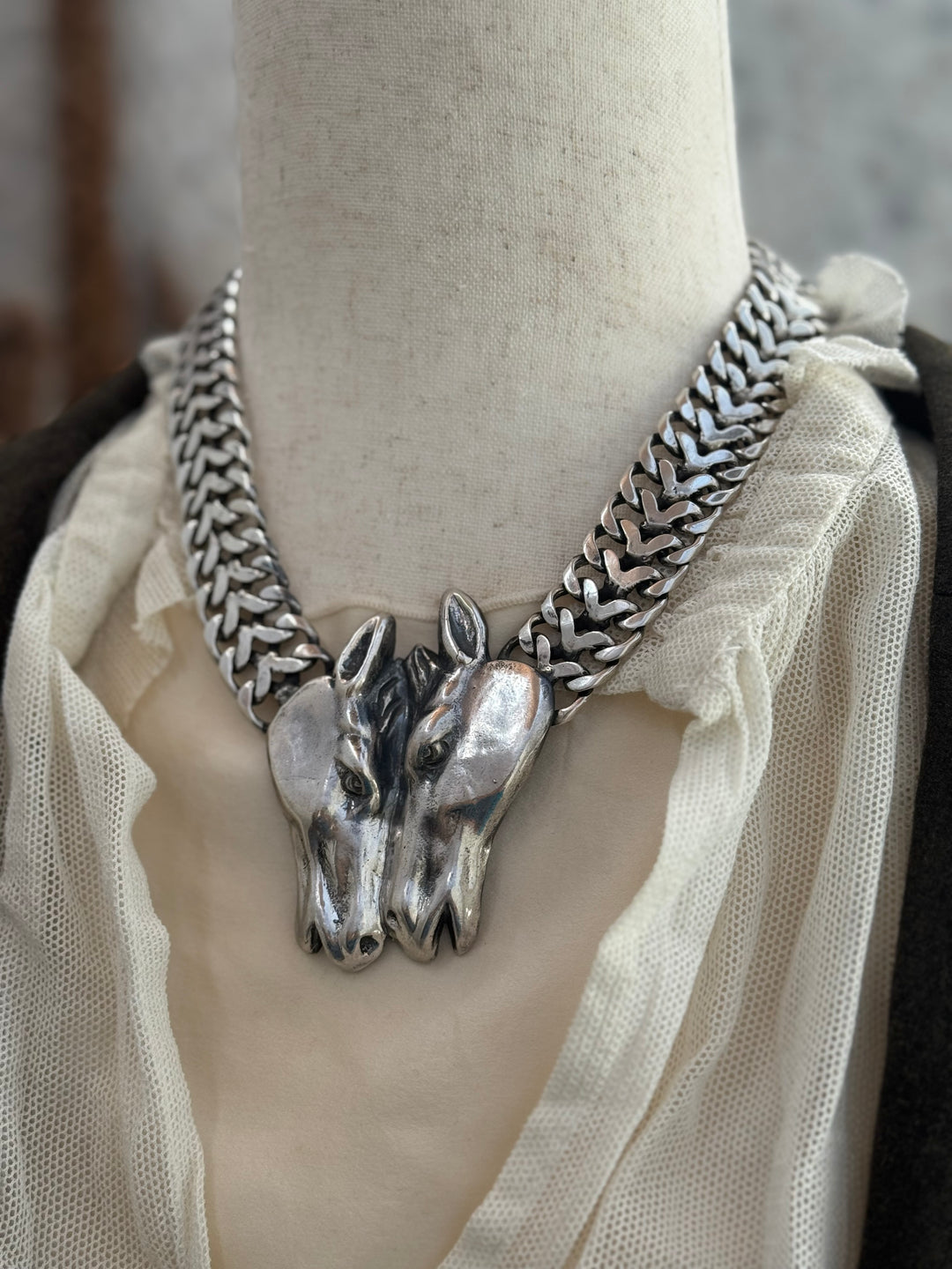 Two Horse Sterling Choker