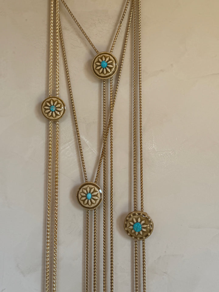 Clay Flower Chain Bolo