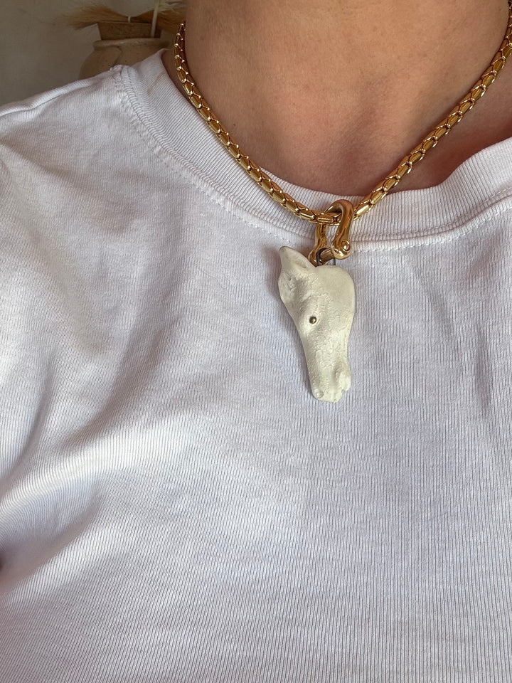 Clay Horse Chain Choker