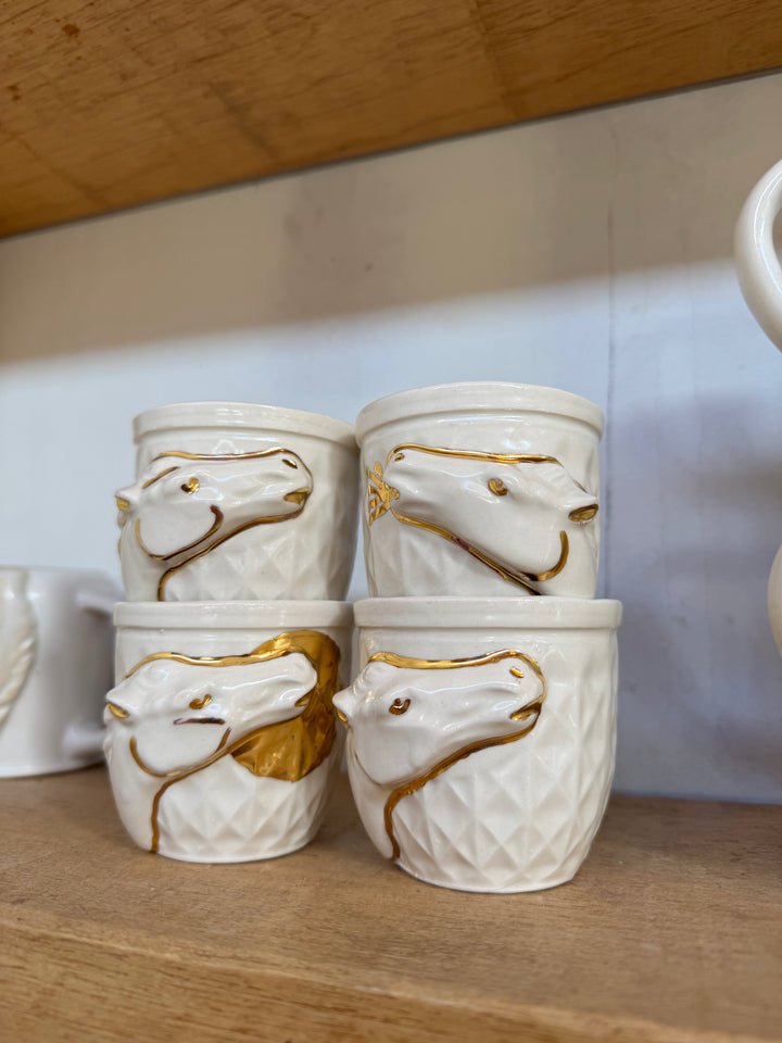Set of 18k gold Luster Tonic Cups