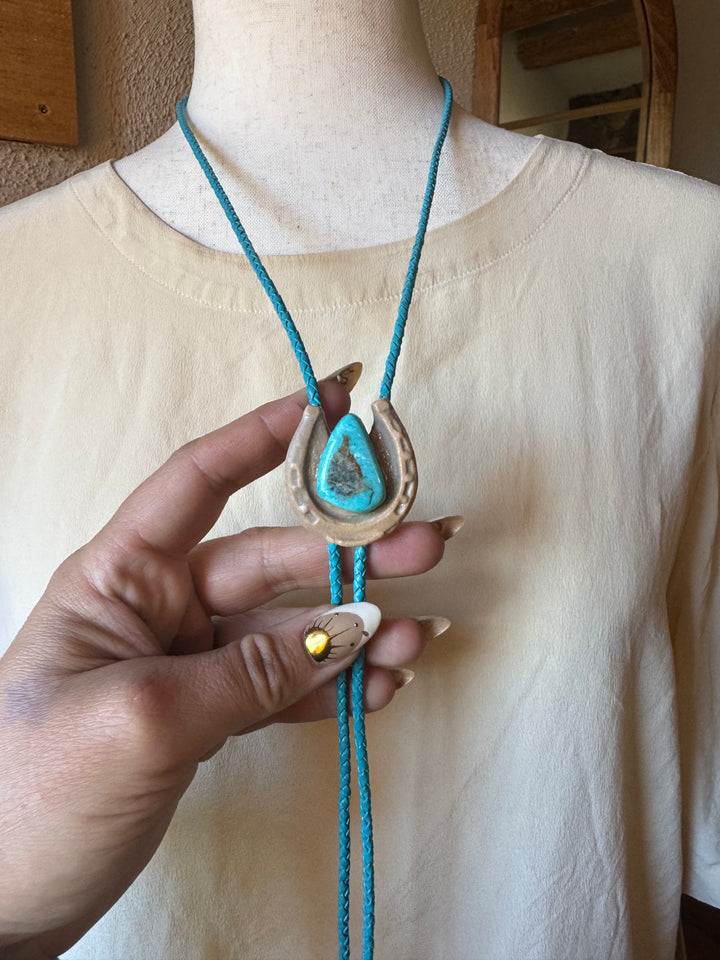Clay and Turquoise Bolo