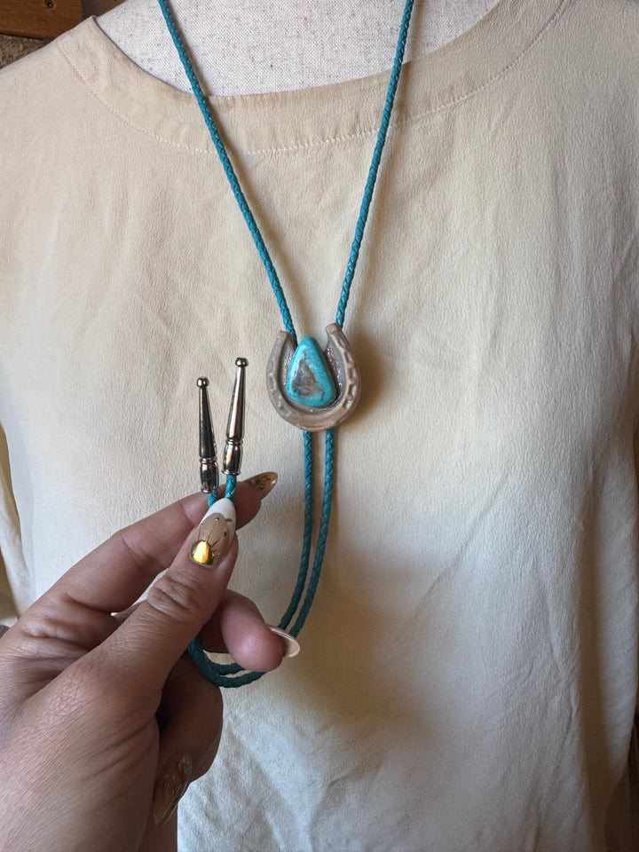 Clay and Turquoise Bolo
