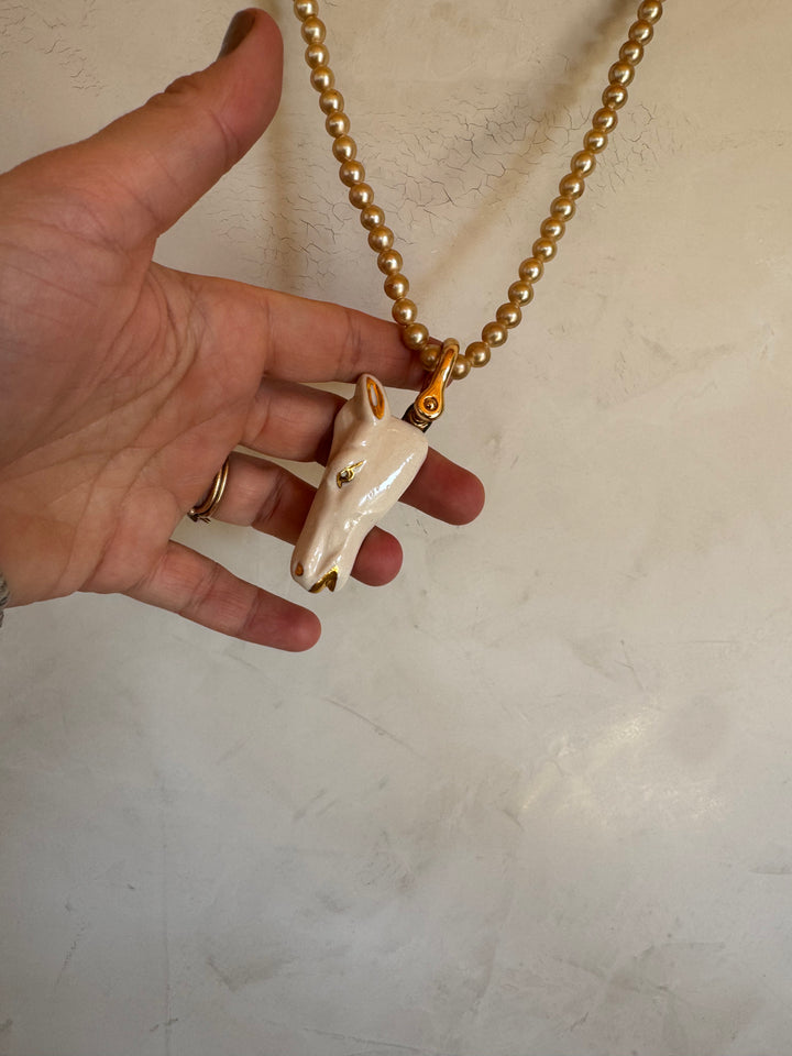 Clay Horse Pearl Choker