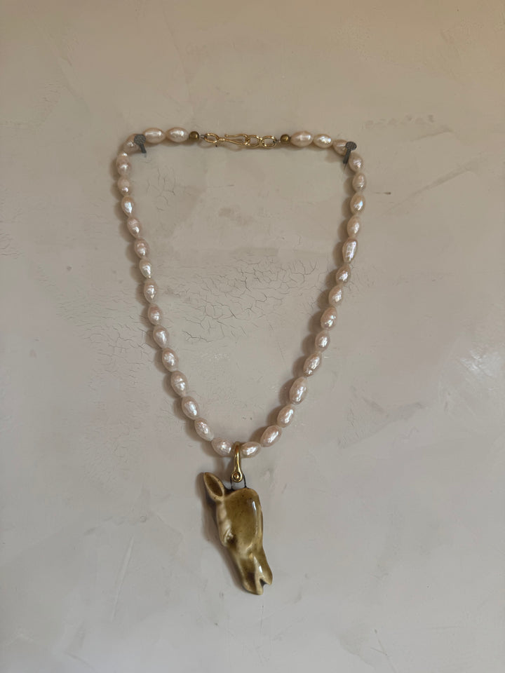 Clay Horse Pearl Choker