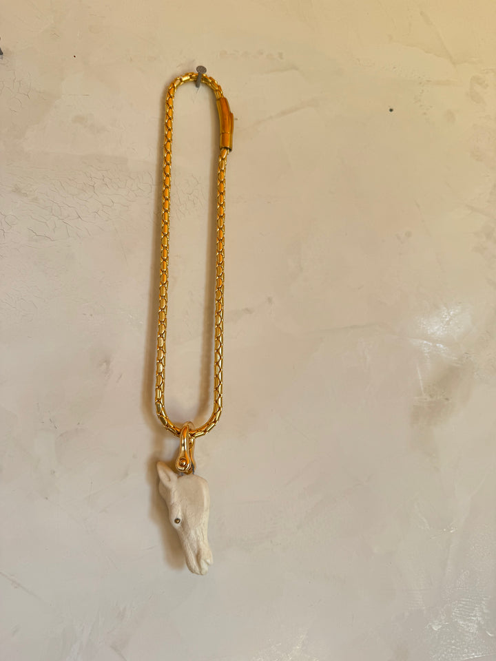 Clay Horse Chain Choker