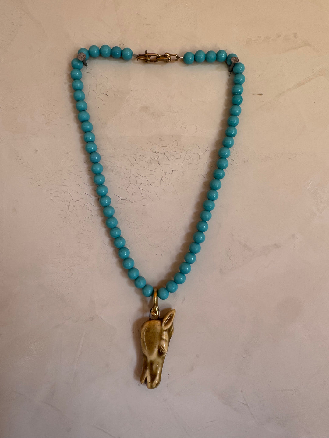 Clay Horse Bead Choker