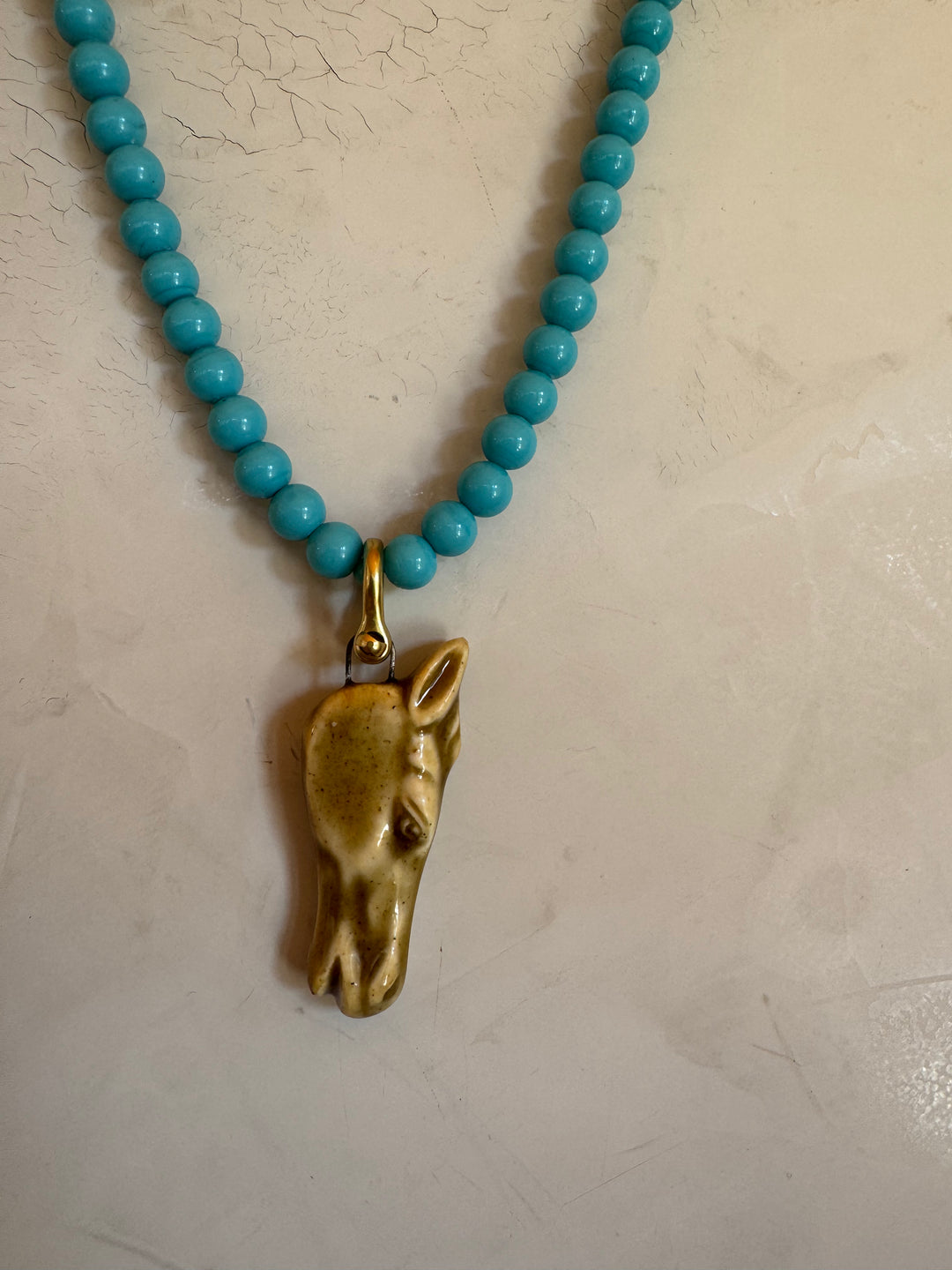 Clay Horse Bead Choker