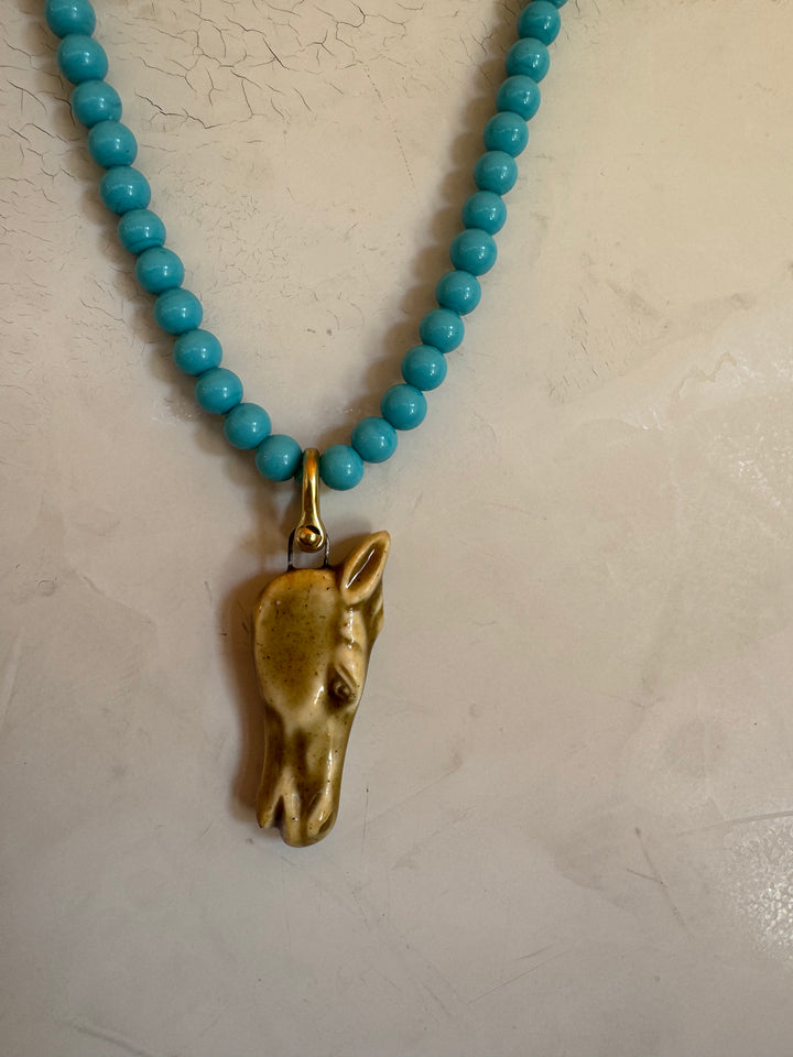 Clay Horse Bead Choker