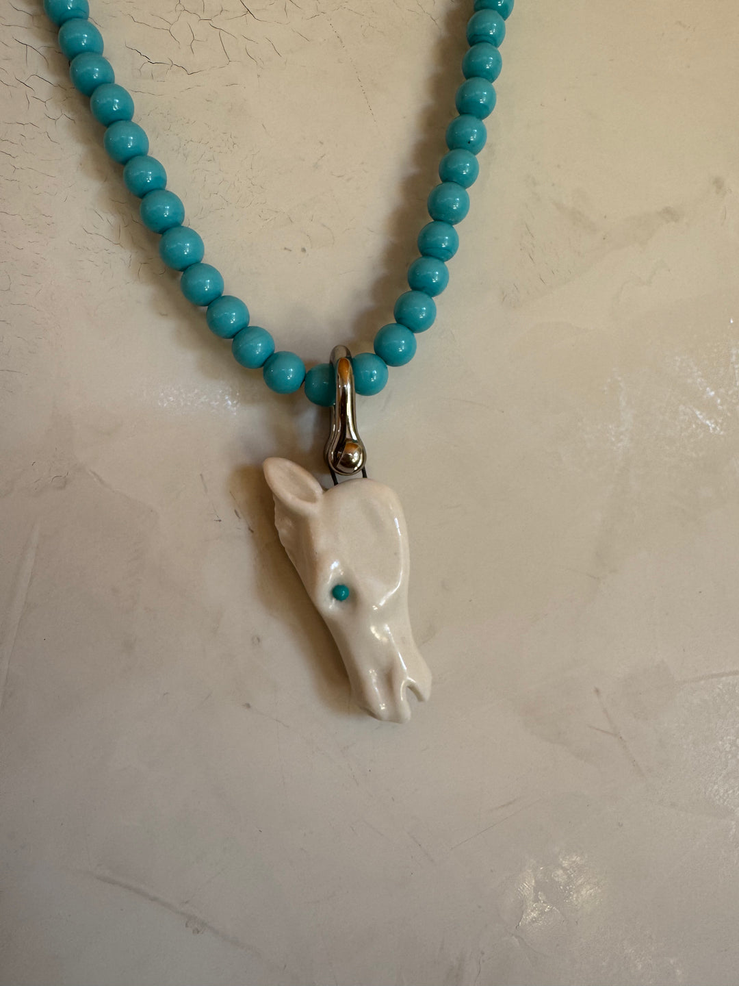 Clay Horse Bead Choker