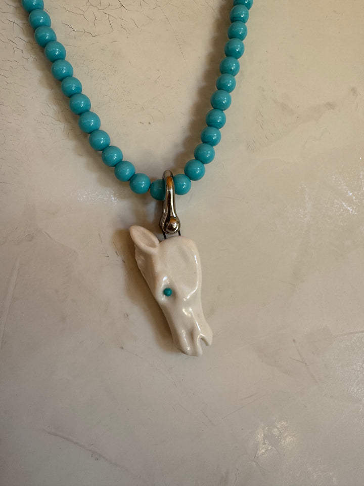 Clay Horse Bead Choker