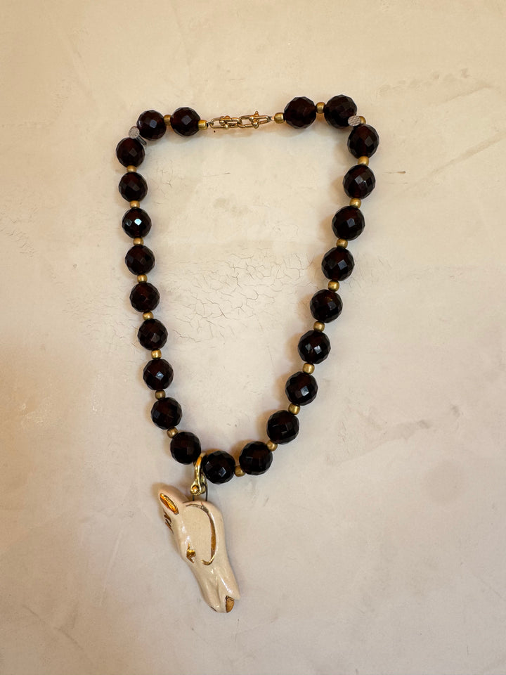 Clay Horse Bead Choker
