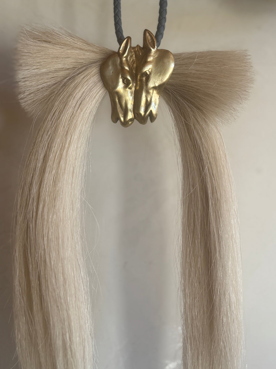 Bronze Two Horse Bowtie Necklace