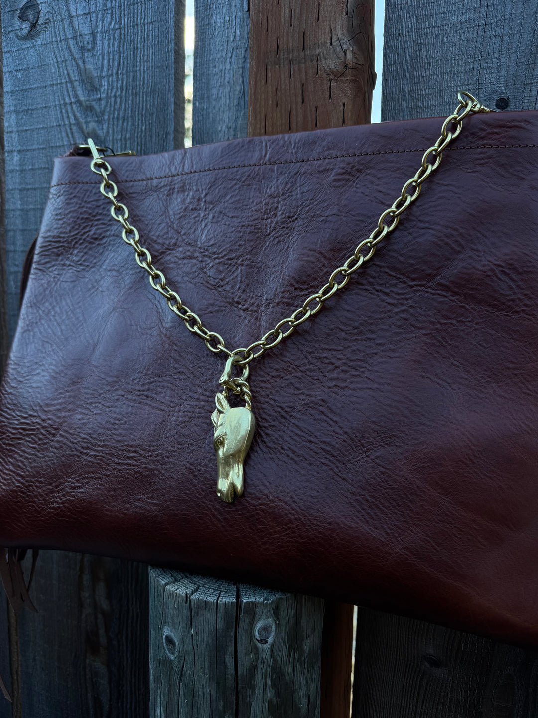 Bronze Horse Head Necklace