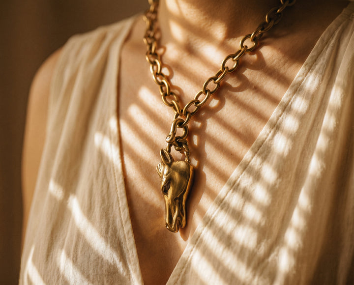 Bronze Horse Head Necklace