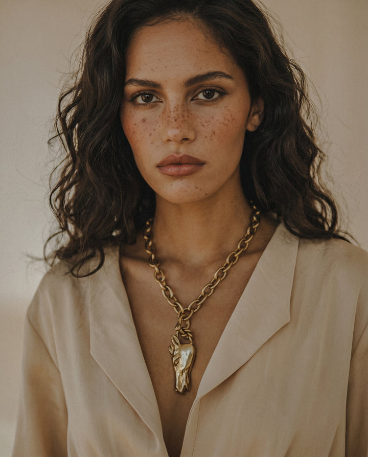 Bronze Horse Head Necklace